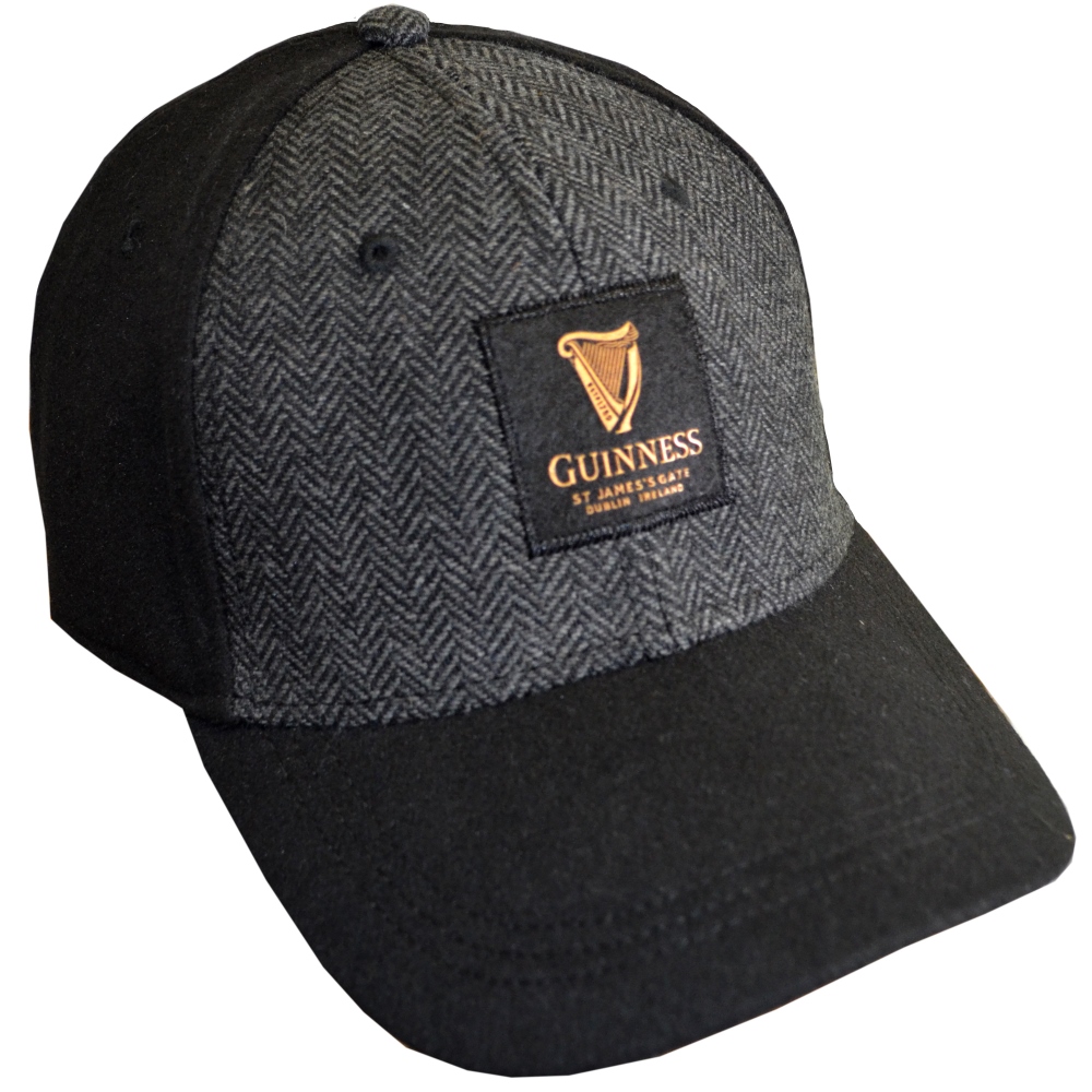 Guinness Black Tweed Baseball Cap (one size)